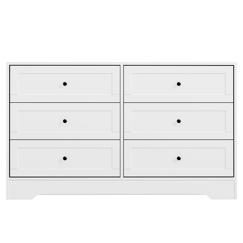 Artiss Leif 6-Drawer Lowboy – White