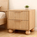 Artiss 2-Drawer Bedside Table – Pine Look