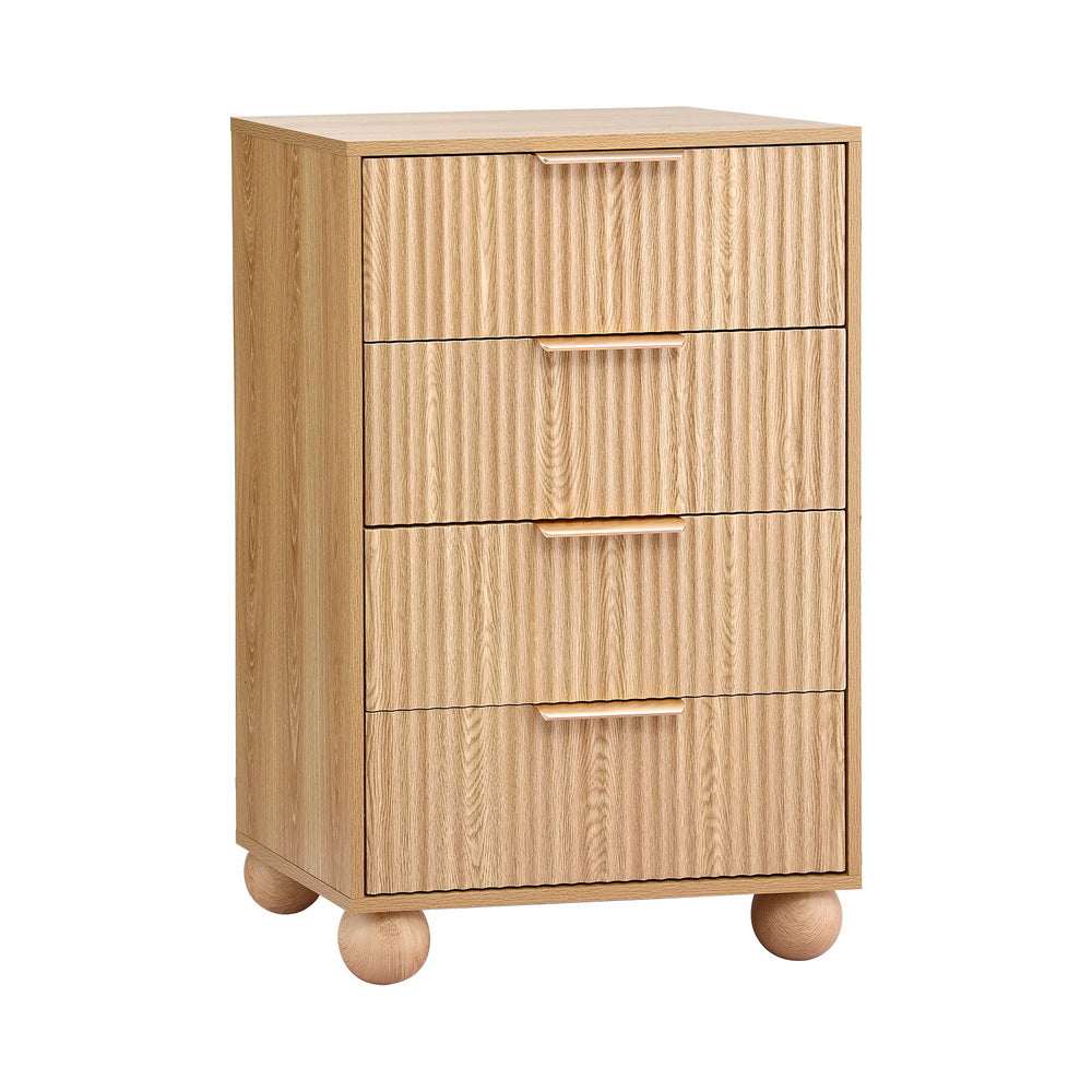 Artiss 4-Drawer Tallboy – Pine
