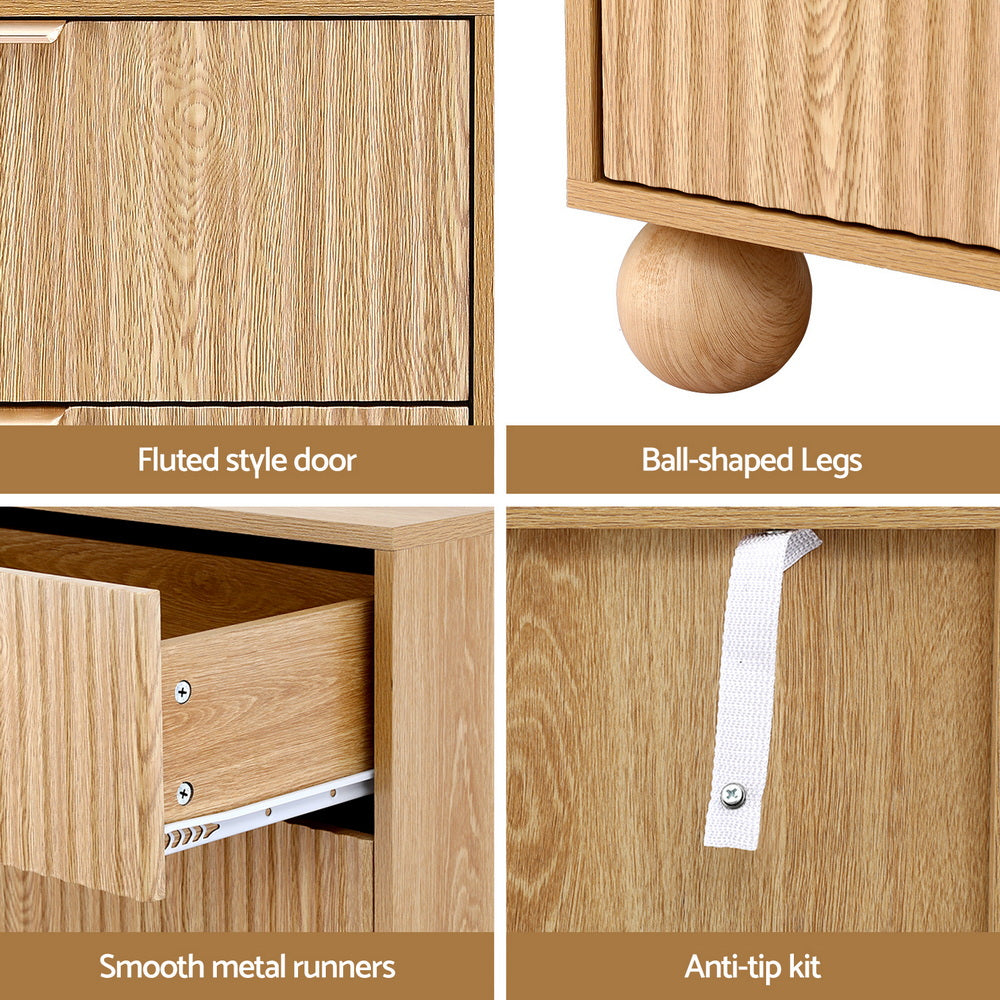 Artiss 4-Drawer Tallboy – Pine