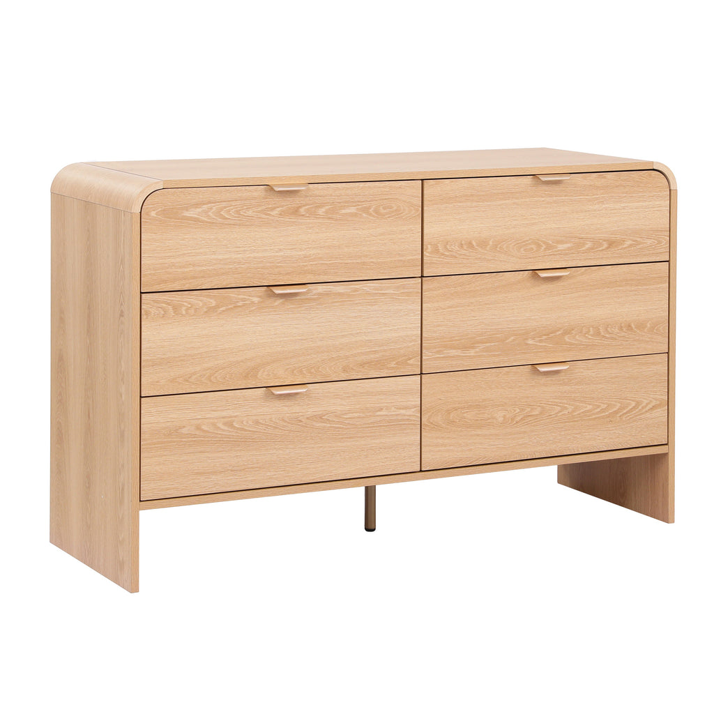 Artiss 6-Drawer Lowboy Cabinet – Pine