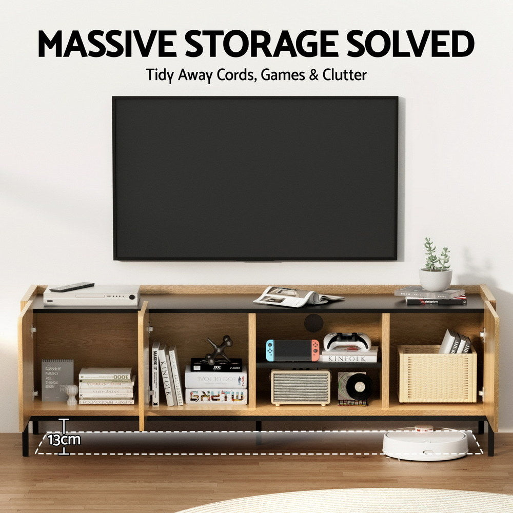 Artiss TV Unit Entertainment Unit Storage Cabinet Shelf 160cm Pine
