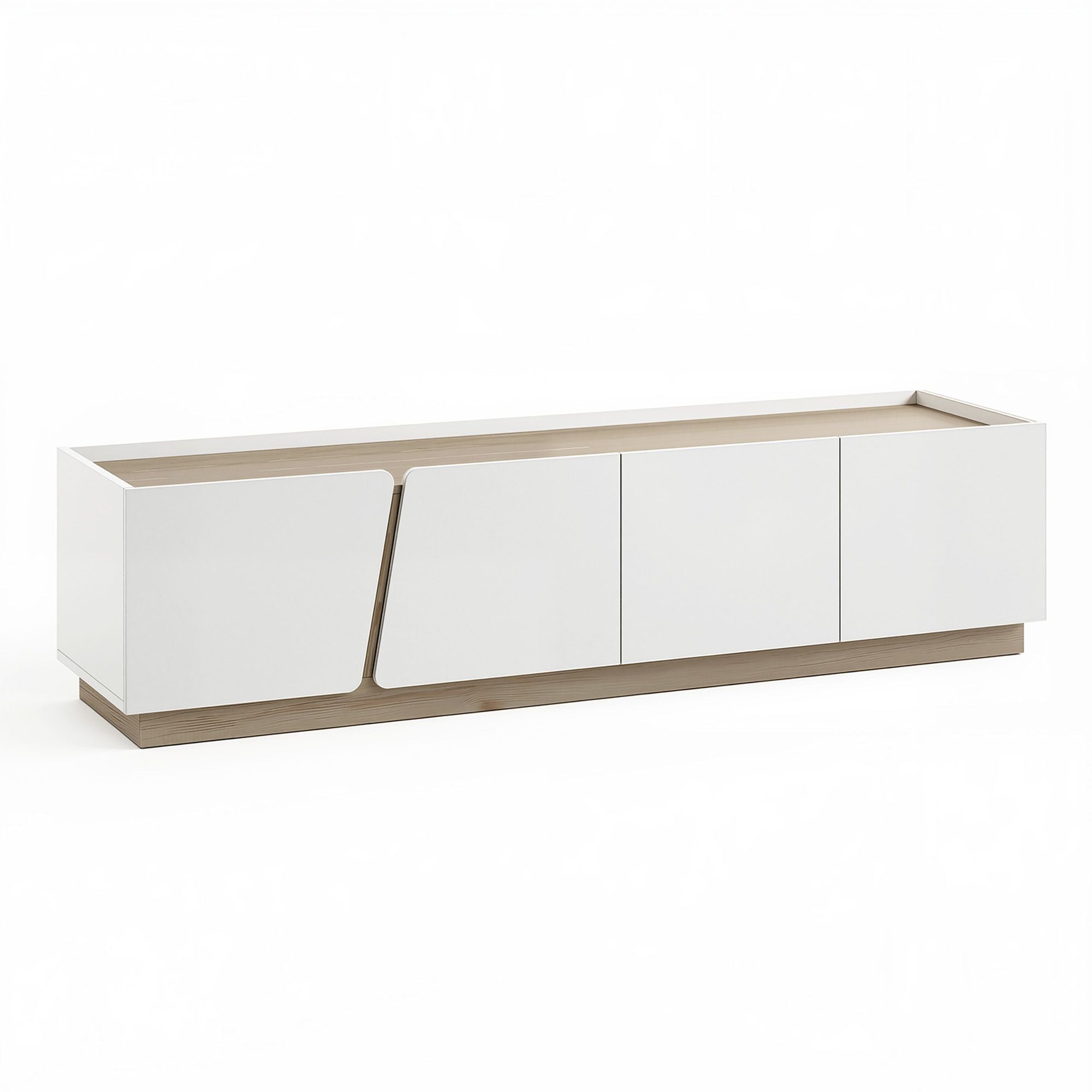 Artiss 180cm TV Unit Storage Cabinet Living Room White & Oak