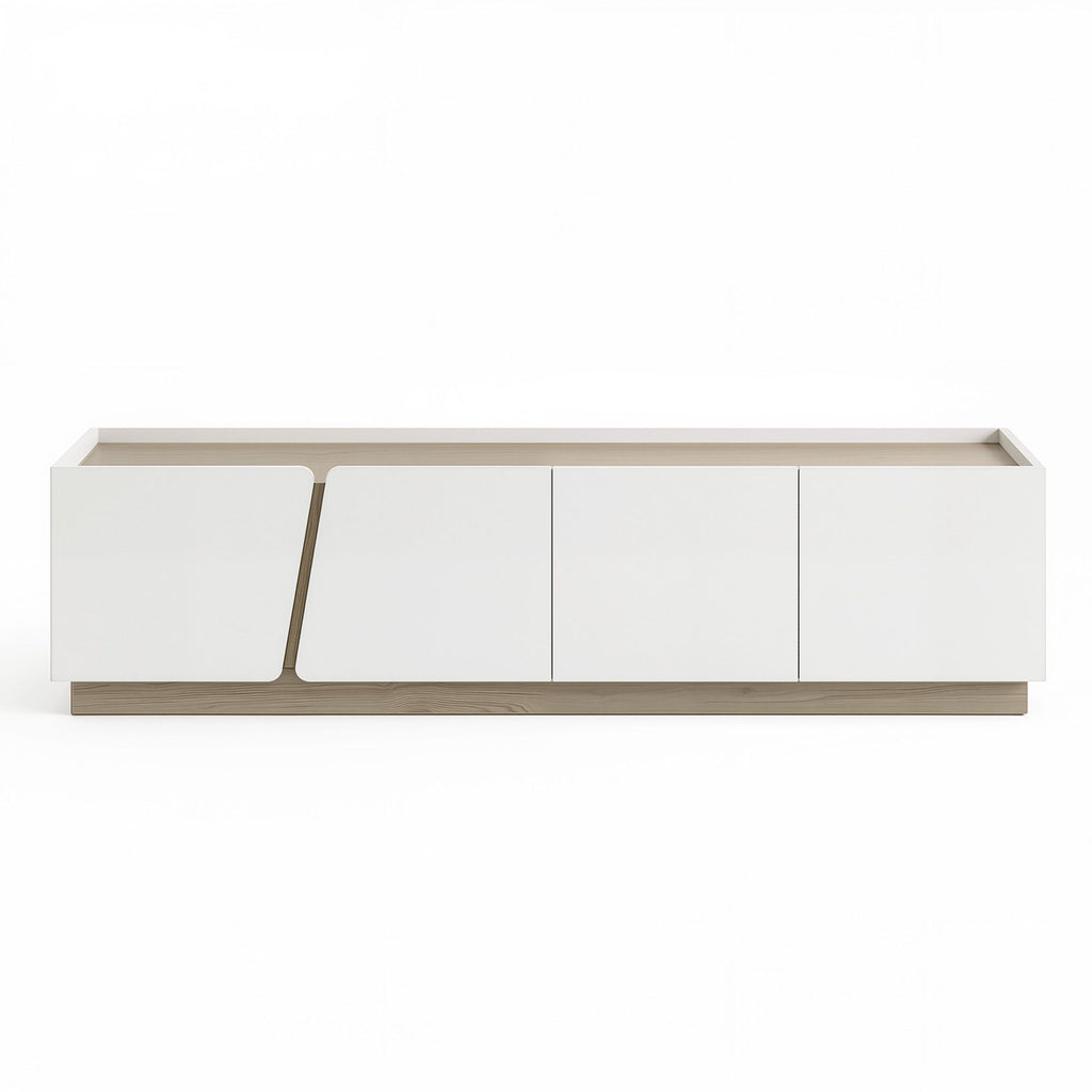 Artiss 180cm TV Unit Storage Cabinet Living Room White & Oak
