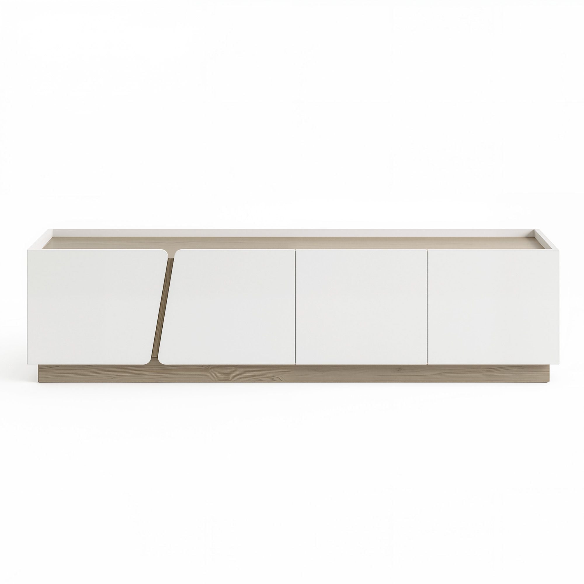 Artiss 180cm TV Unit Storage Cabinet Living Room White & Oak