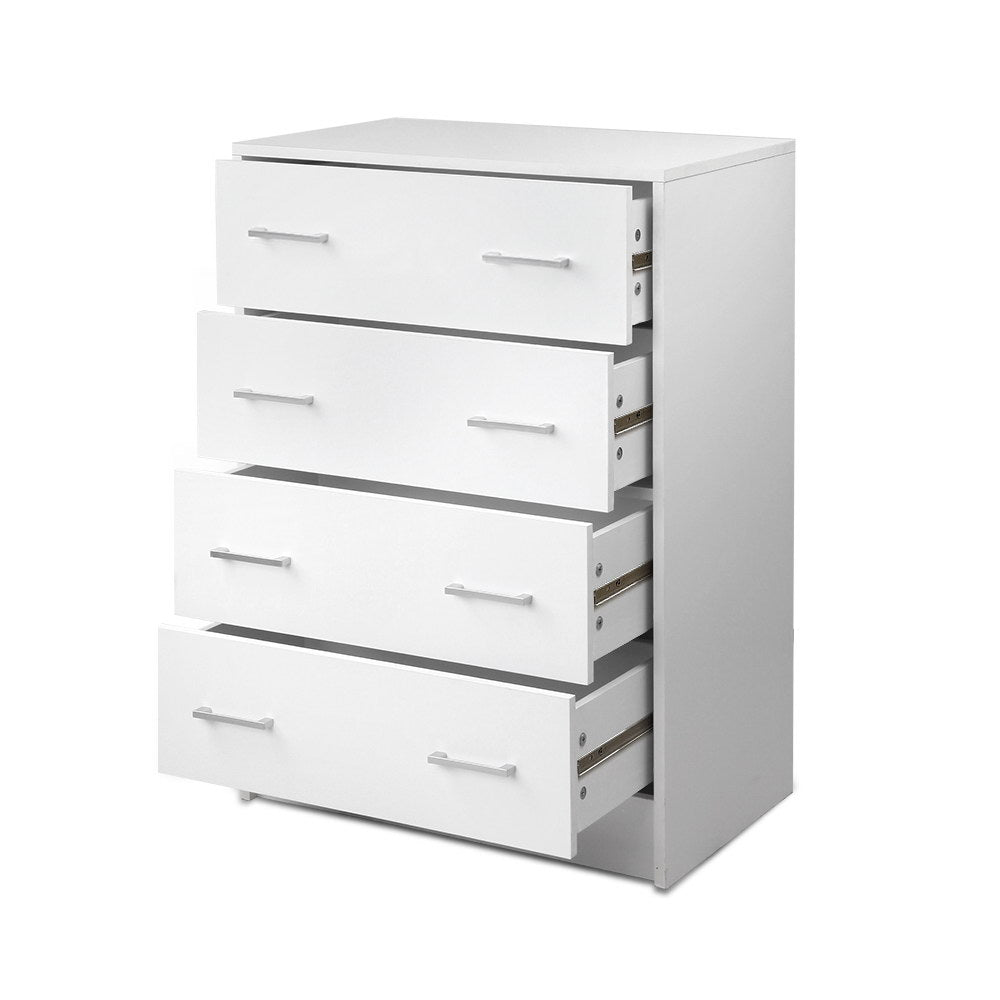 Artiss Andes 4-Drawer Tallboy – White