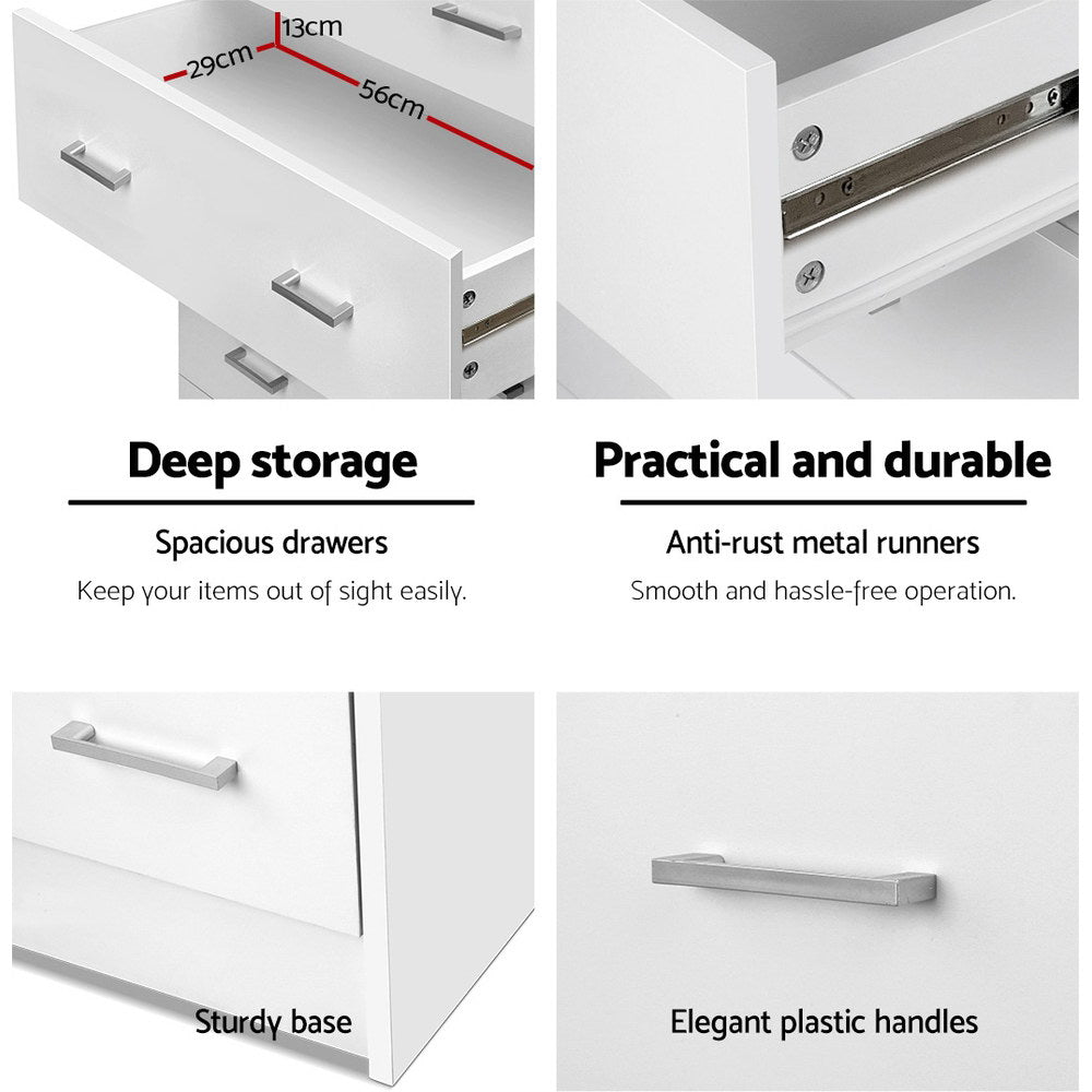 Artiss Andes 4-Drawer Tallboy – White