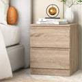 Artiss Pepe 2-Drawer Bedside Table – Wood Look