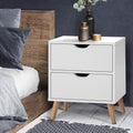 Artiss Boden 2-Drawer Bedside Table – White