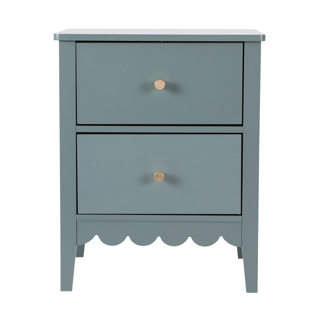 Artiss 2-Drawer Bedside Table – Green