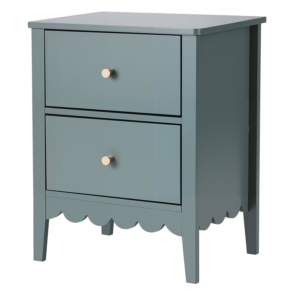 Artiss 2-Drawer Bedside Table – Green