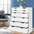 Artiss MYLA 6-Drawer White Tallboy