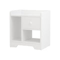 Artiss Bedside Table with Drawer and 2 Open Shelves – White
