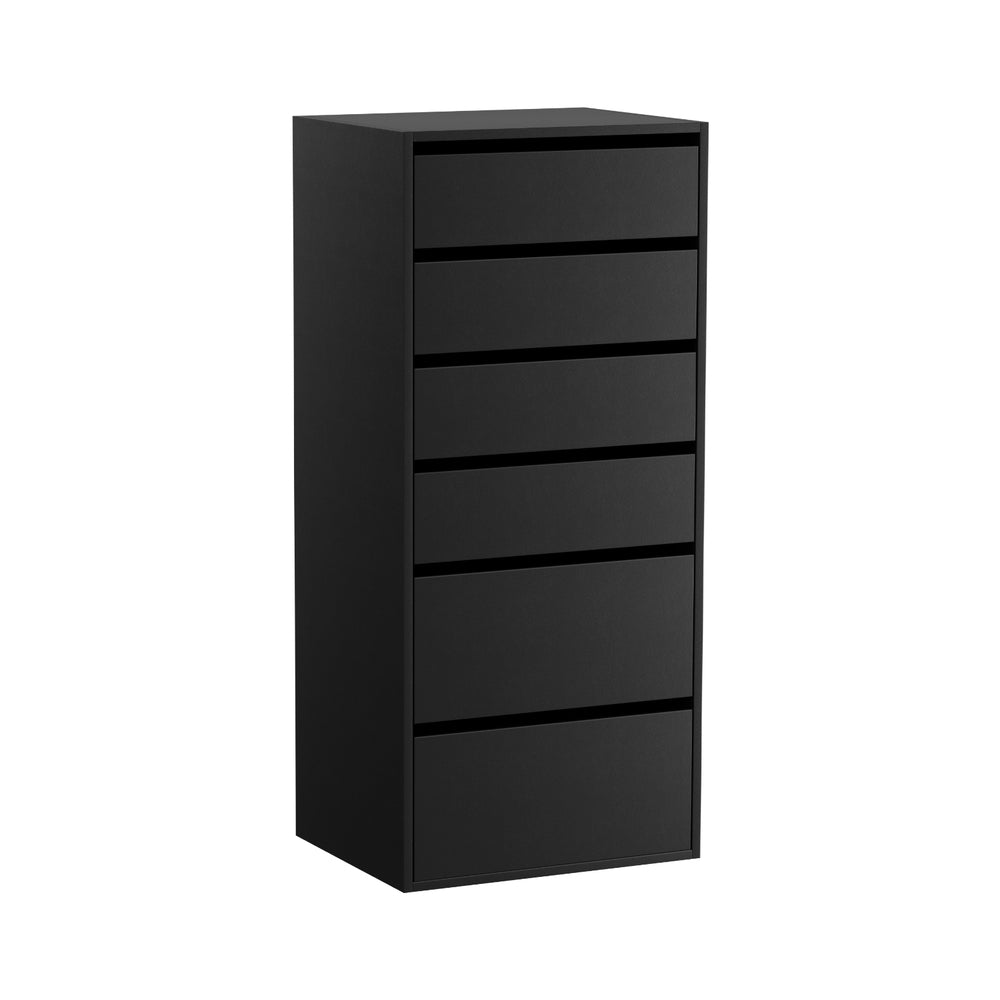 Artiss 6-Drawer Tallboy – Black