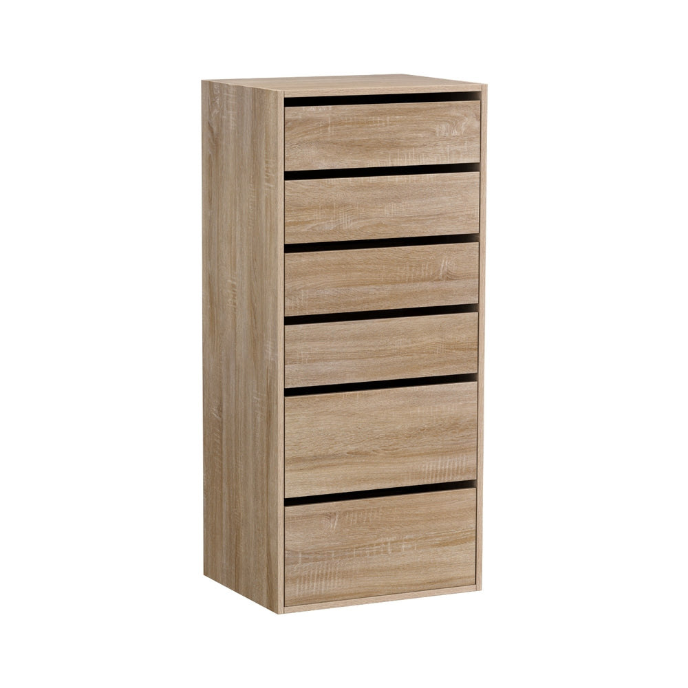Artiss 6-Drawer Tallboy – Pine