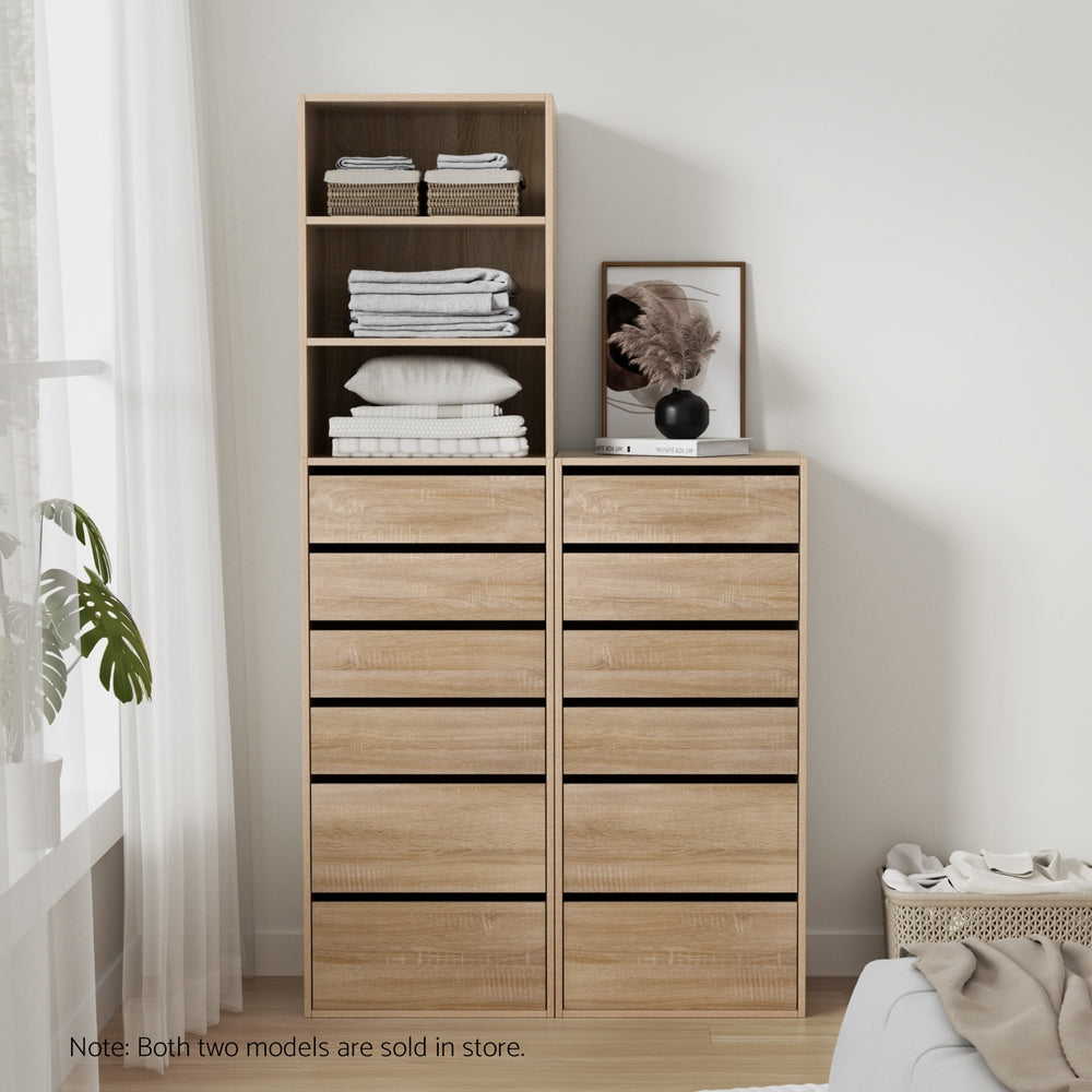 Artiss 6-Drawer Tallboy – Pine