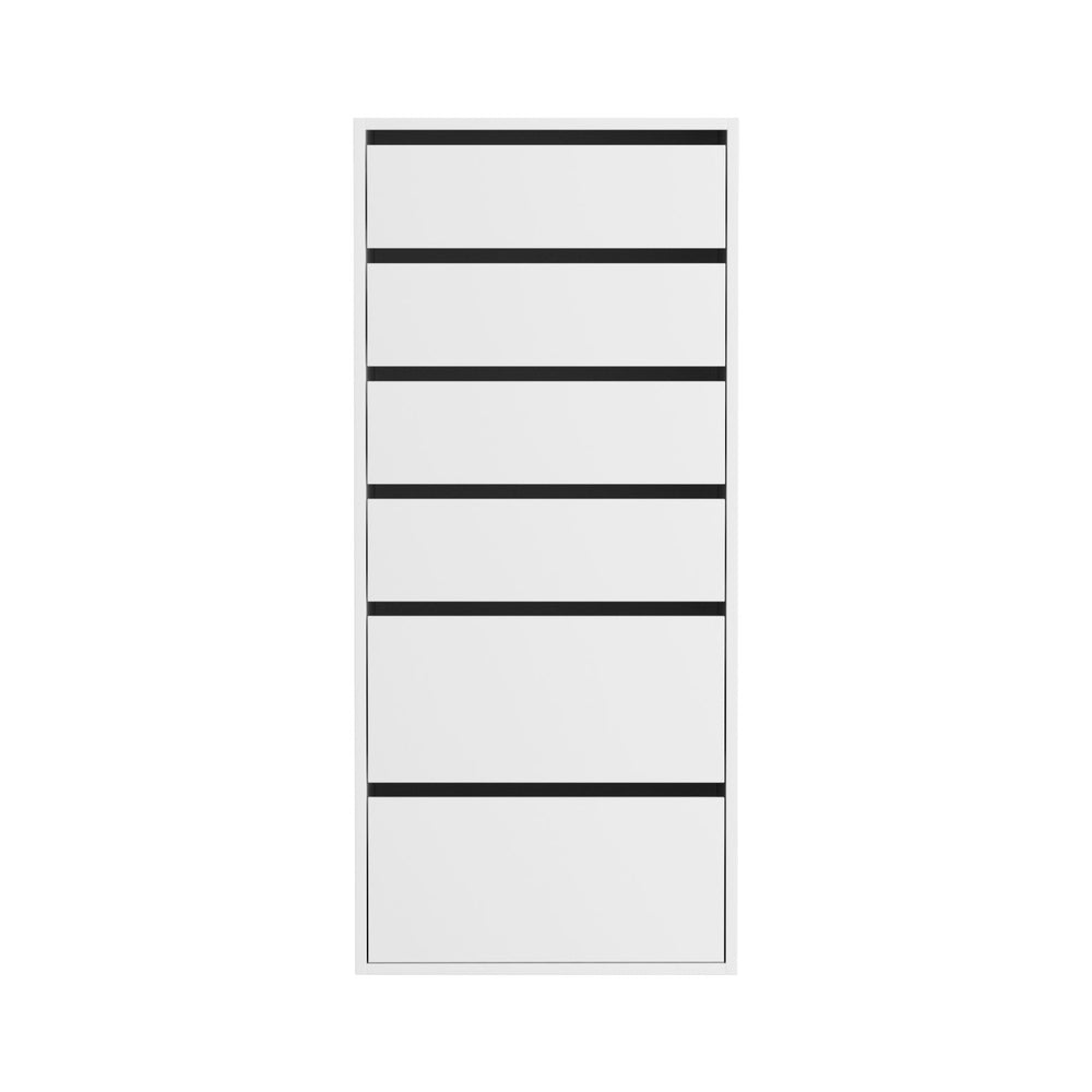 Artiss 6-Drawer Tallboy – White