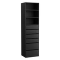 Artiss Tall Storage Cabinet with 6 Drawers and 3 Shelves – Black