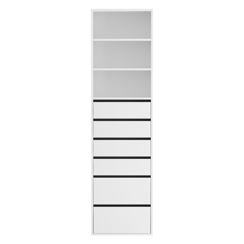 Artiss Tall Storage Cabinet with 6 Drawers and 3 Shelves – White