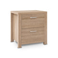 Artiss Maxi 2-Drawer Bedside Table – Beige Woodgrain