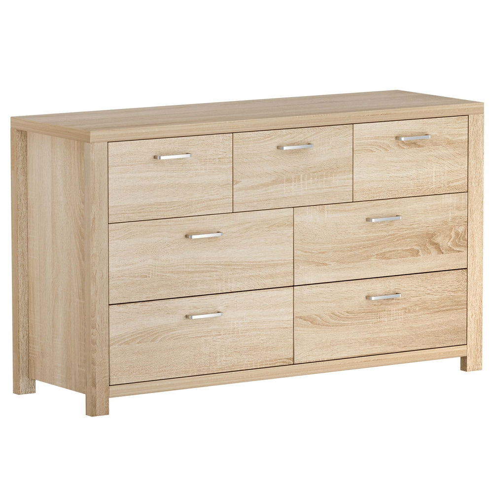 Artiss Maxi 7-Drawer Lowboy – Oak Look