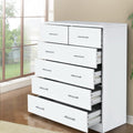 Artiss ANDES 6-Drawer White Tallboy