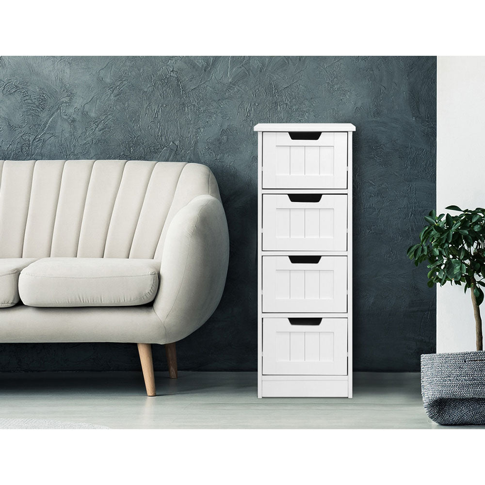 Artiss Leesa 4-Drawer Storage Cabinet – White