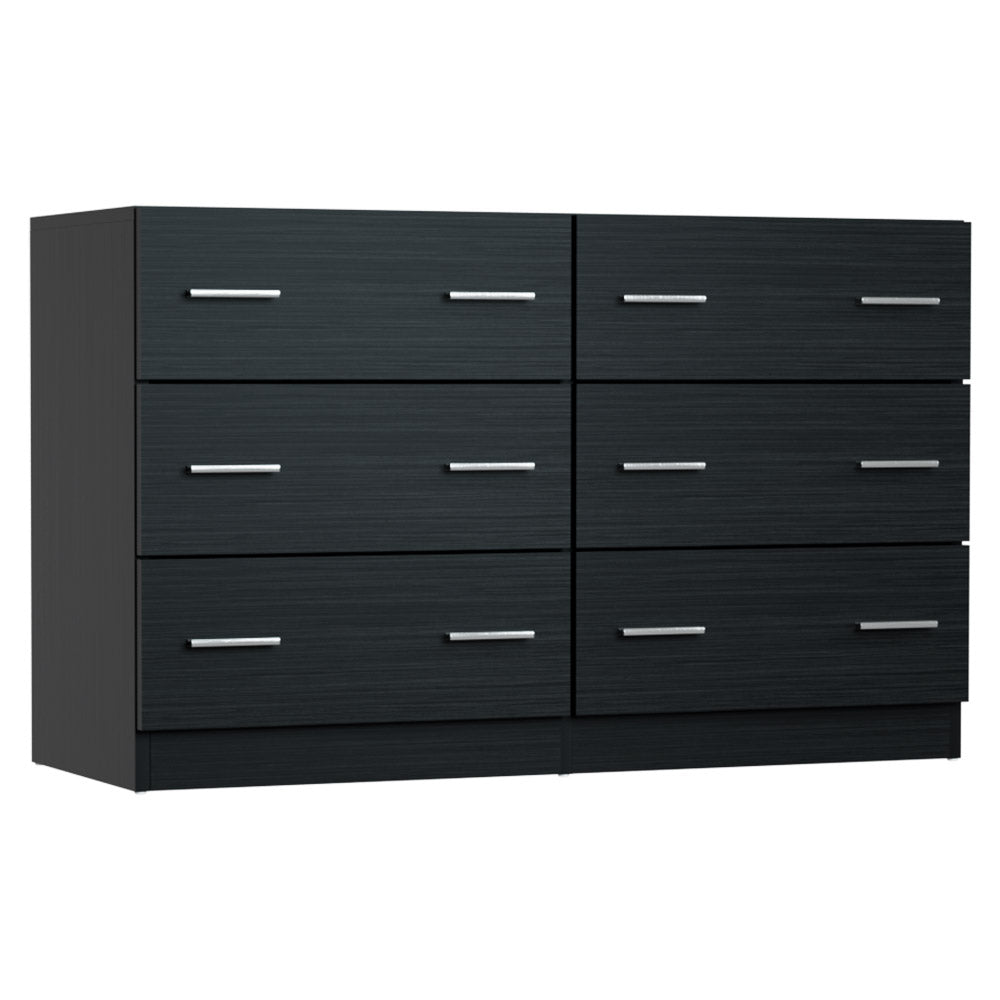 Artiss Veda 6-Drawer Lowboy – Black