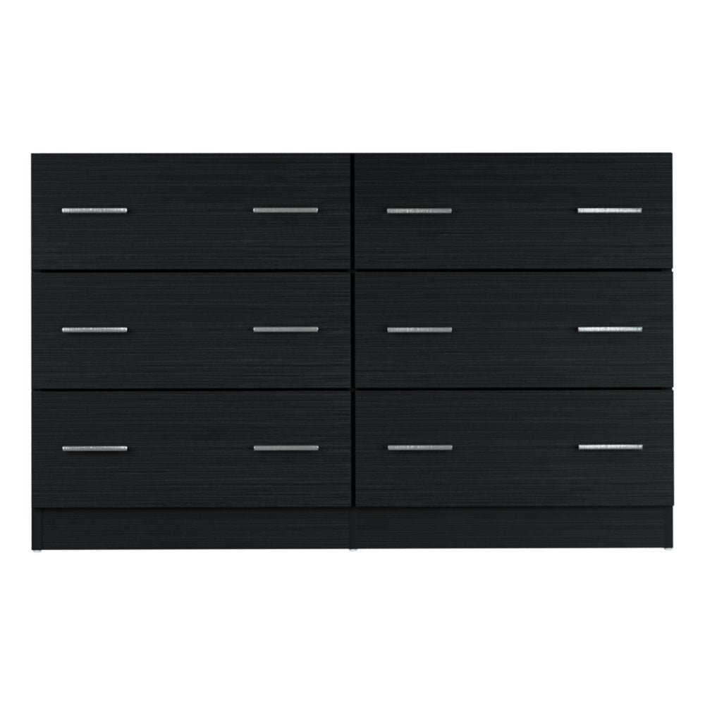 Artiss Veda 6-Drawer Lowboy – Black