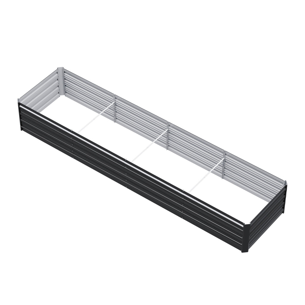 Green Fingers 2-in-1 Raised Garden Bed Kit Ergonomic 45cm Professional Depth 320cm Large Metal Planter Box | Easier Access Veggie Patch | Rust-Proof Galvanised Steel with Safe Rounded Corners & Gloves