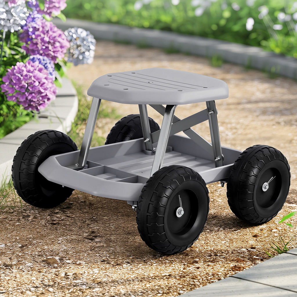 Gardeon Garden Cart Seat with Wheels