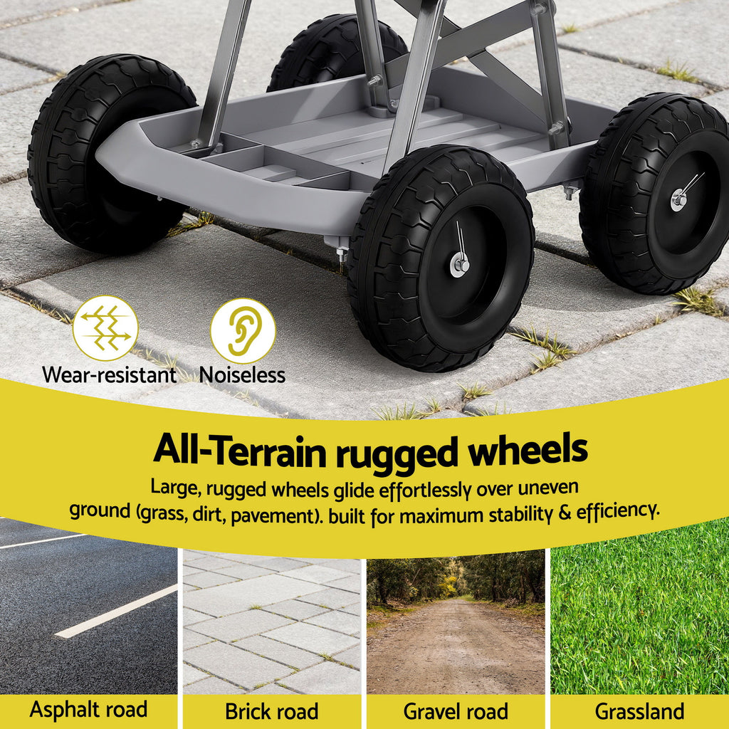 Gardeon Garden Cart Seat with Wheels