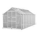 Green Fingers Greenhouse 4.7x2.5x2.26M Double Doors Aluminium Green House Garden Shed
