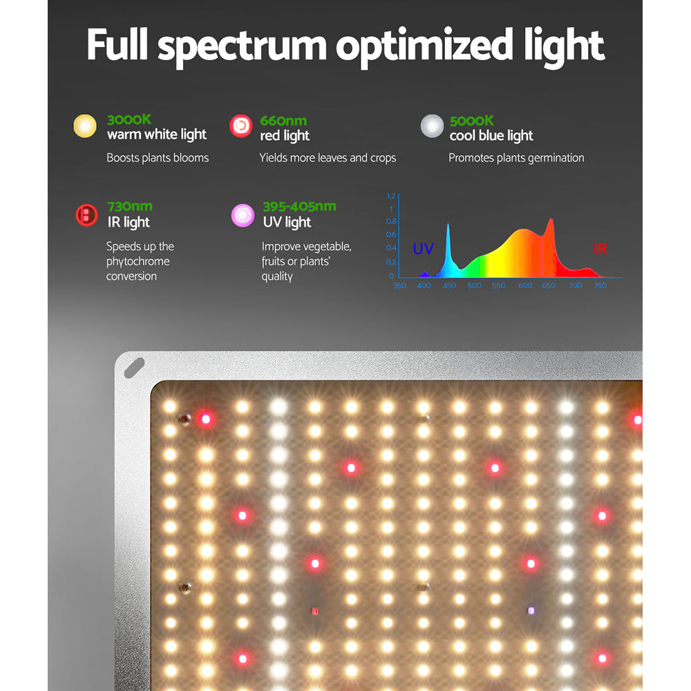 Green Fingers Grow Tent Light Kit 100x100x200CM 4500W LED Full Spectrum