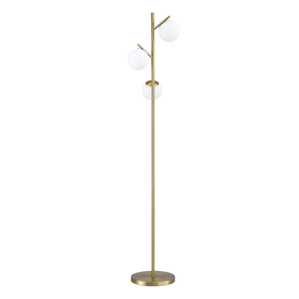 3-Light Tree Floor Lamp with Glass Globe Shades – 165 cm | Artiss