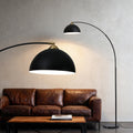 Arched Floor Lamp with Marble Base – Black | Artiss