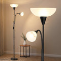 Mother & Child Reading Floor Lamp – Black | Artiss