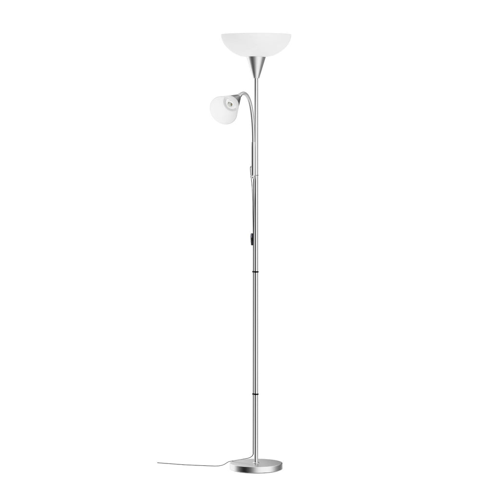 Mother & Child Reading Floor Lamp – Silver | Artiss