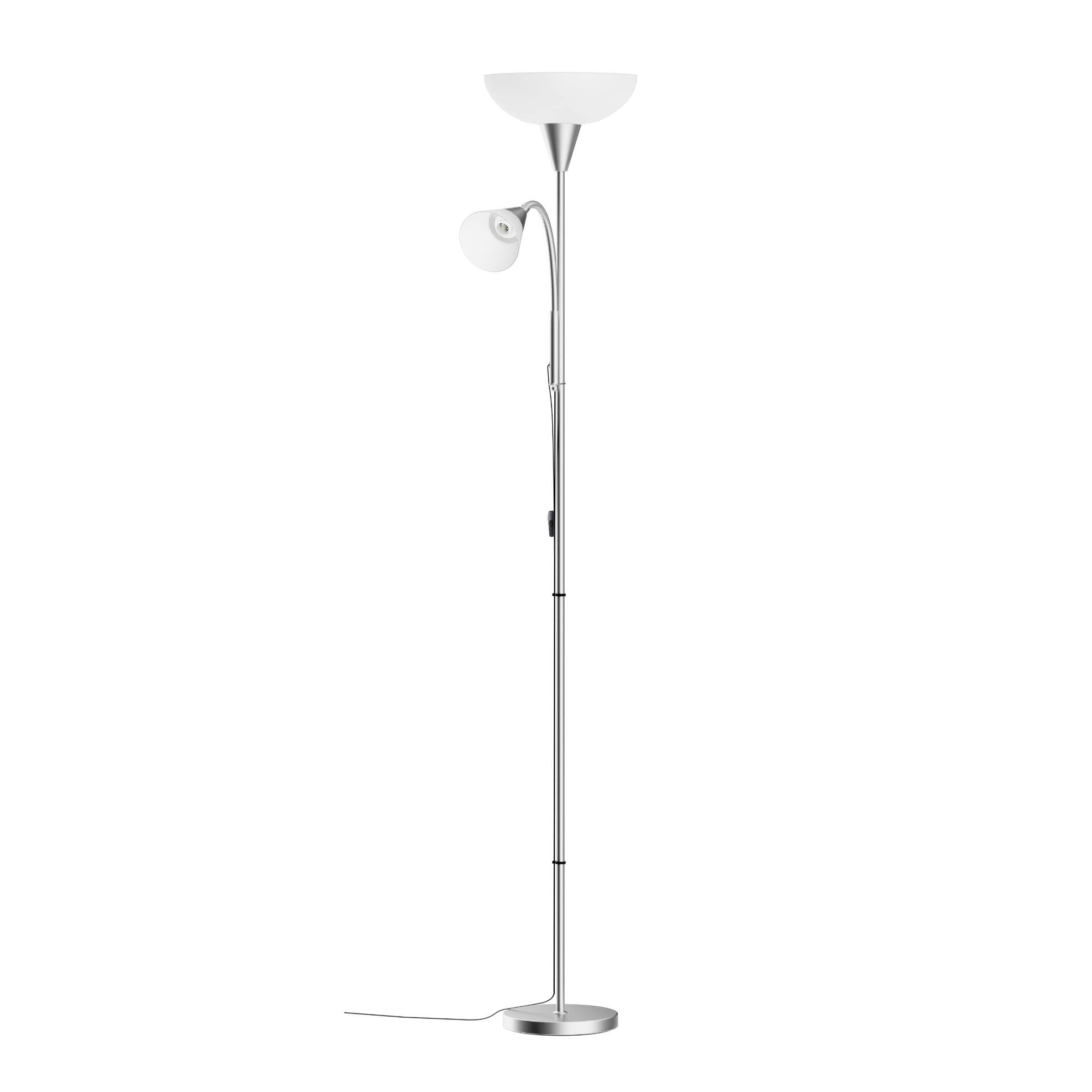 Mother & Child Reading Floor Lamp – Silver | Artiss