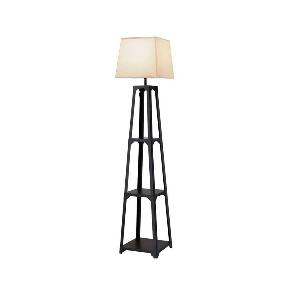3-Tier Shelf Floor Lamp – Vintage White | Artiss