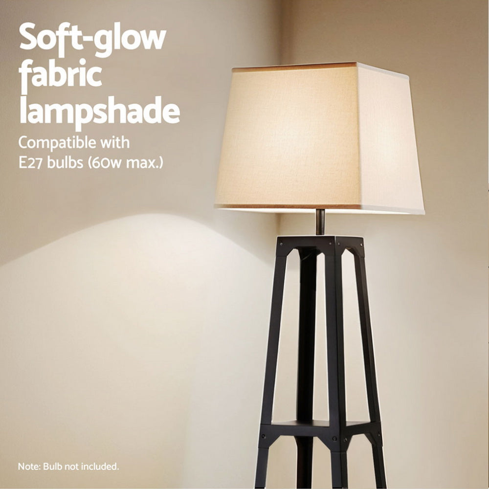 3-Tier Shelf Floor Lamp – Vintage White | Artiss
