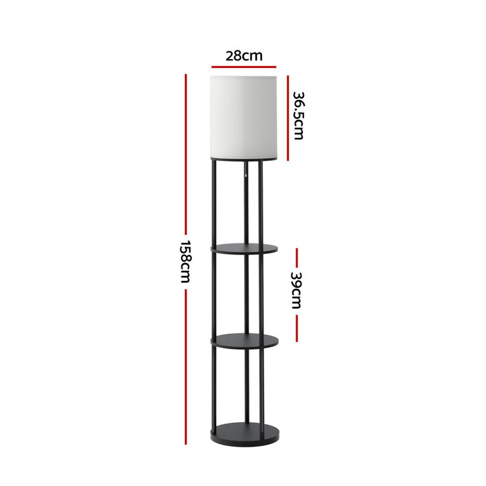 3-Tier Round Shelf Floor Lamp | Artiss