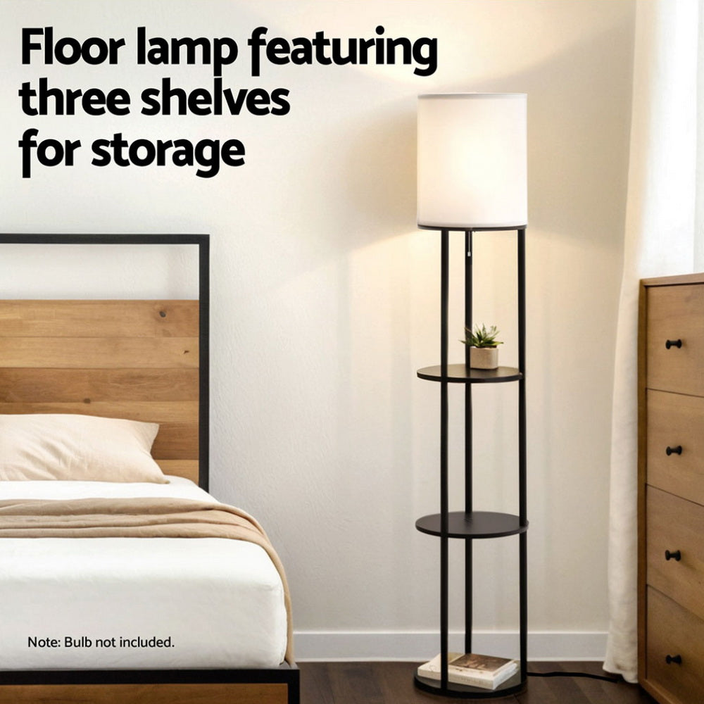 3-Tier Round Shelf Floor Lamp | Artiss