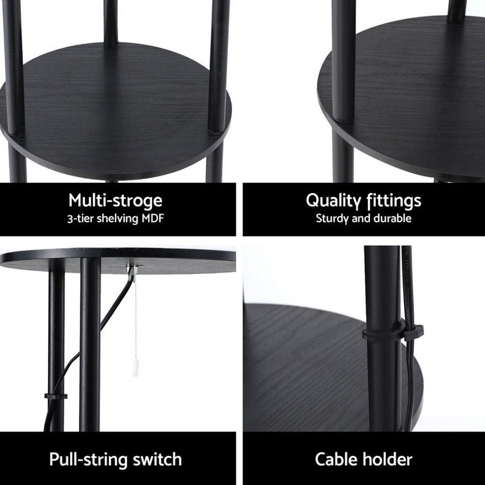 3-Tier Round Shelf Floor Lamp | Artiss