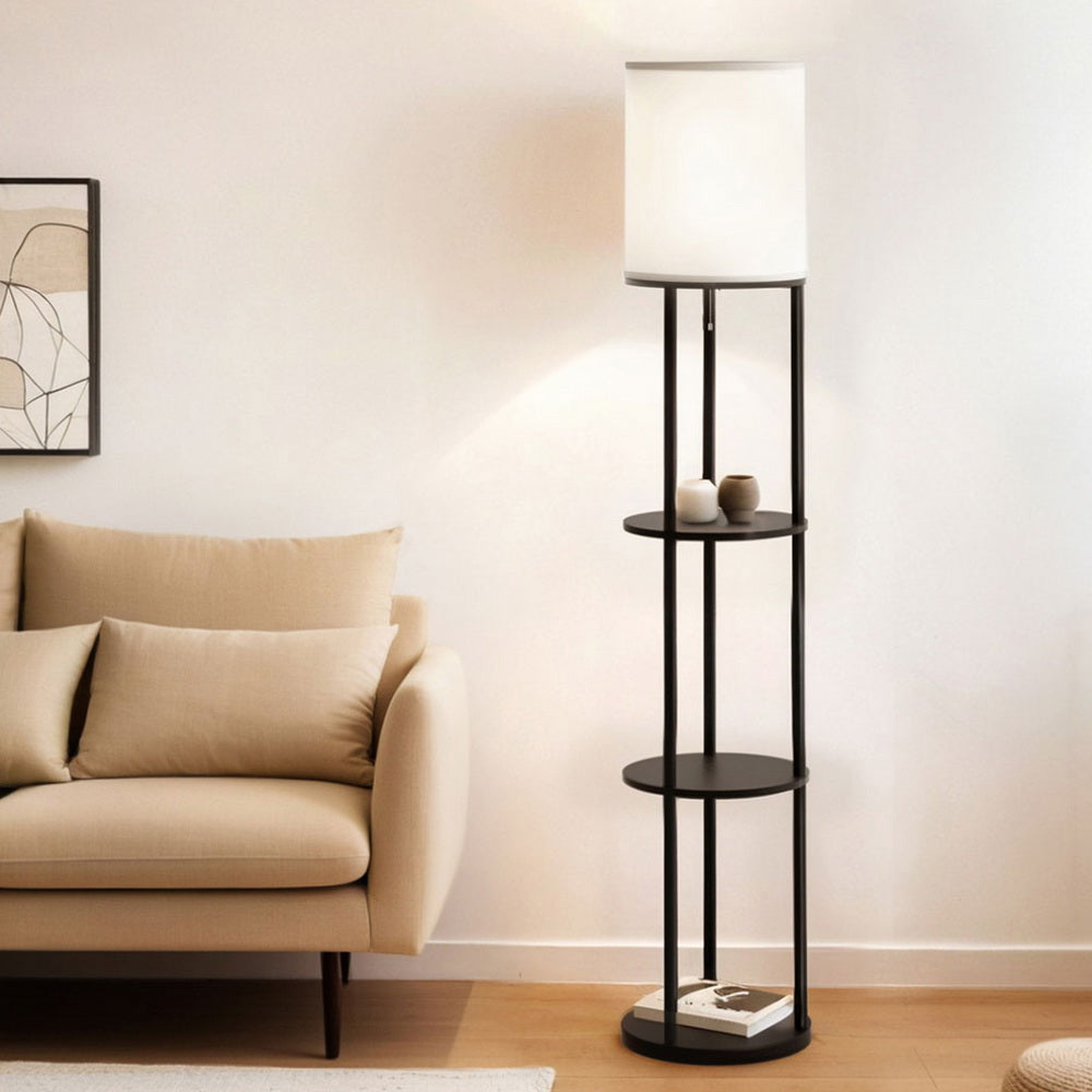 3-Tier Round Shelf Floor Lamp | Artiss