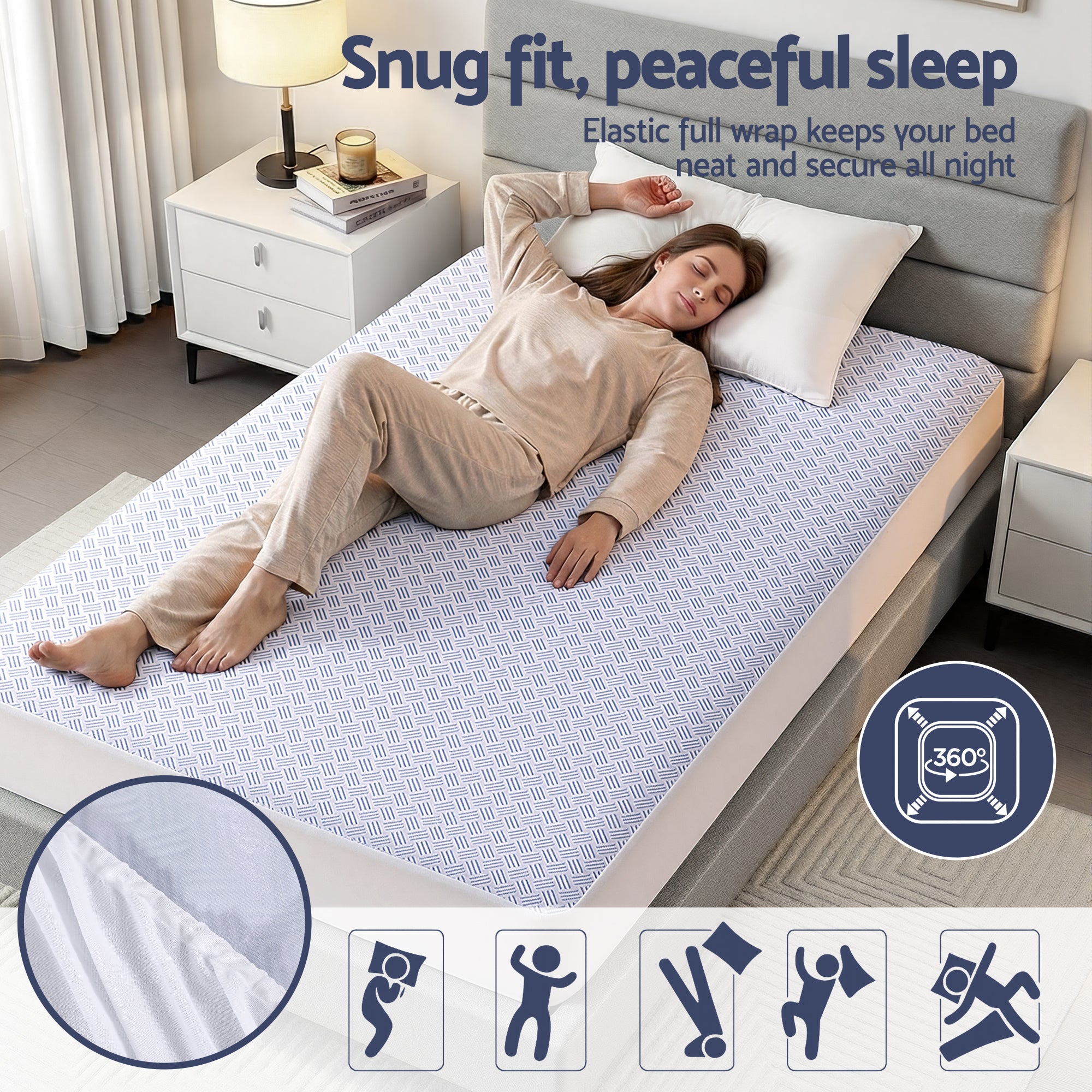 Giselle Bedding Cool-Sense Waterproof Mattress Protector – Single