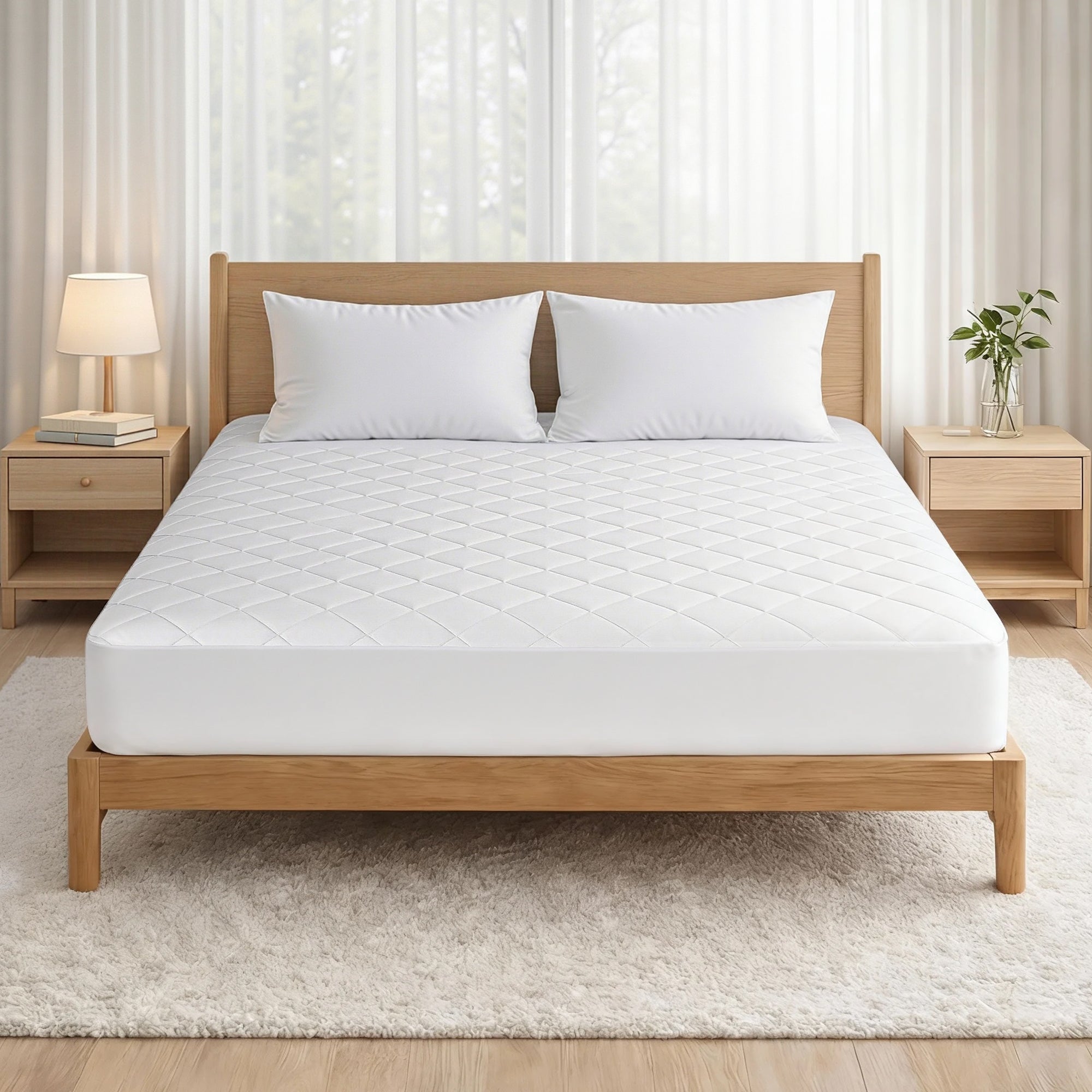 Giselle Bedding Cotton-Top Waterproof Mattress Protector – Double
