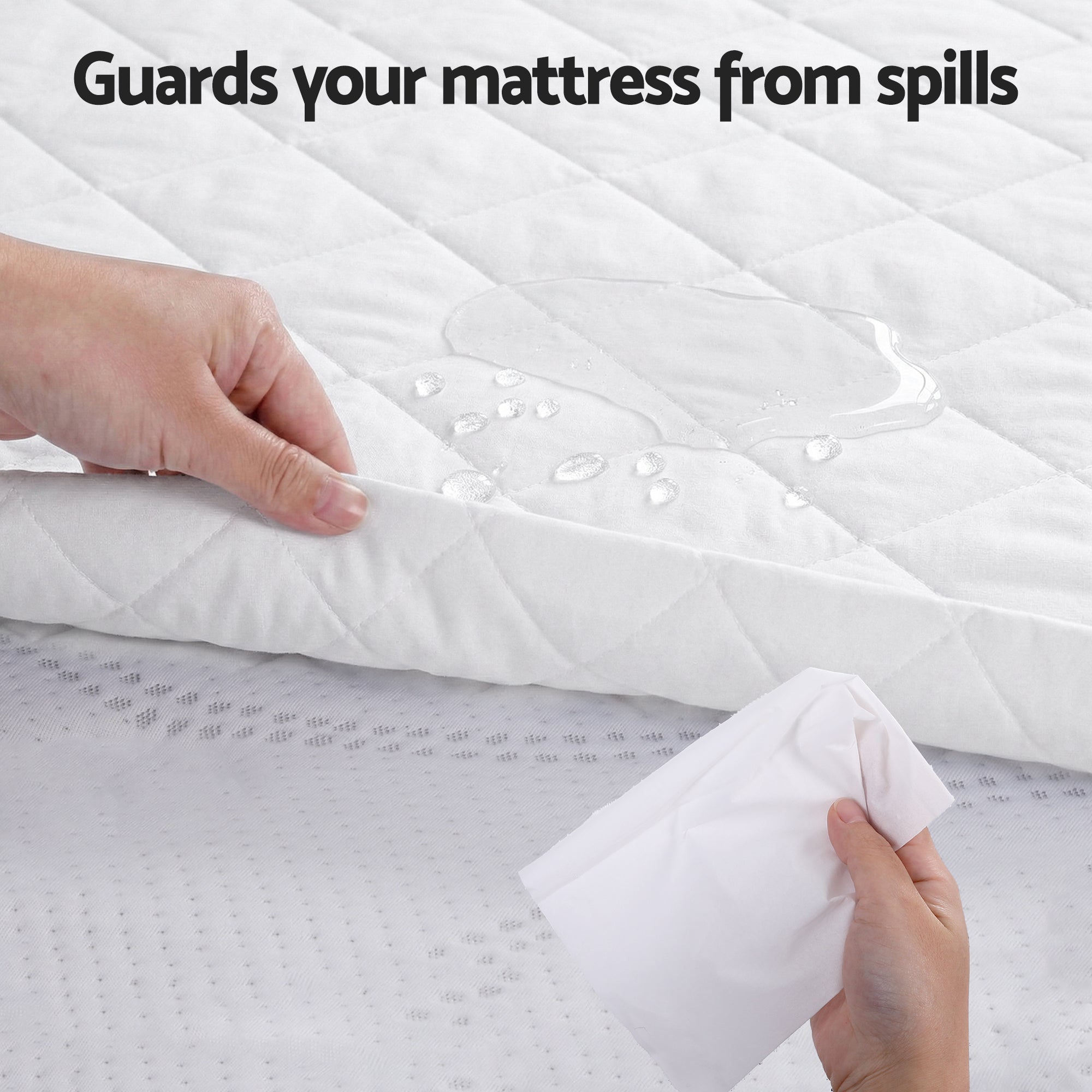 Giselle Bedding Cotton-Top Waterproof Mattress Protector – King Single