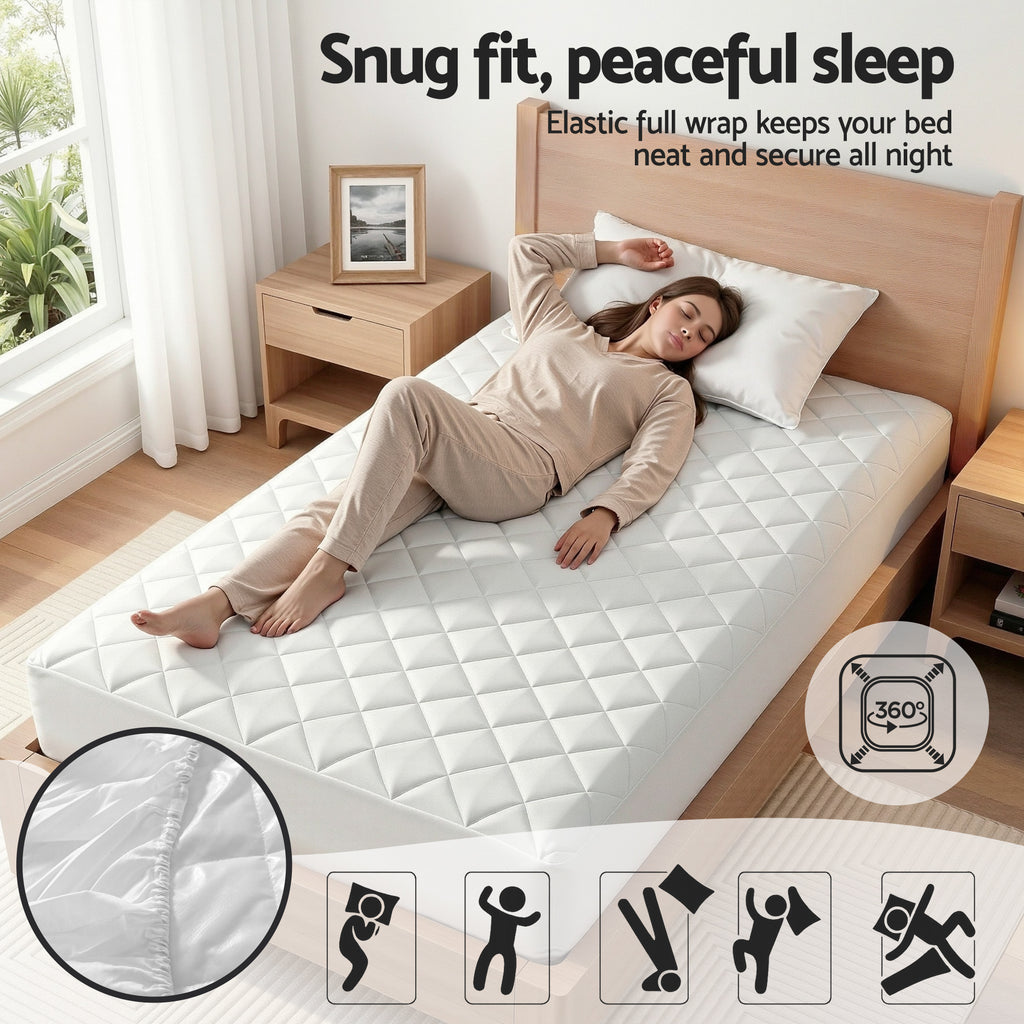 Giselle Bedding Cotton-Top Waterproof Mattress Protector – Single