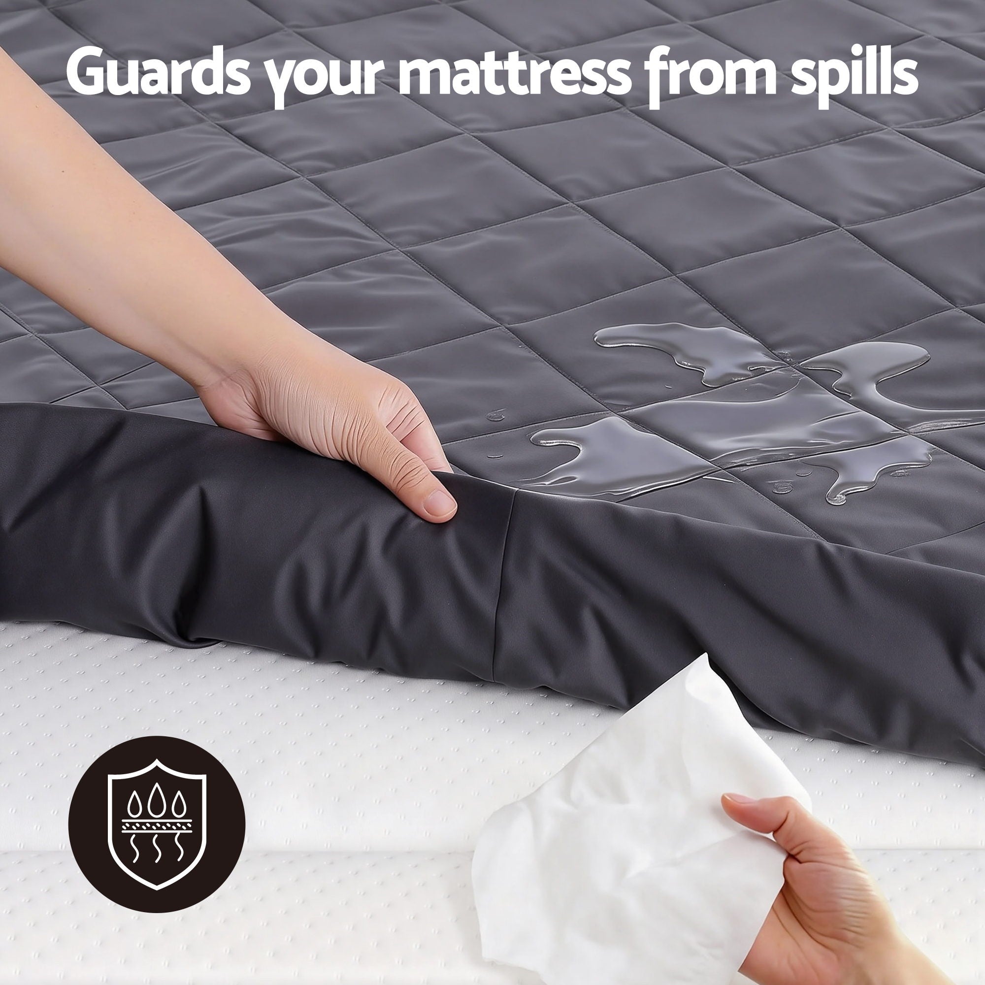 Giselle Bedding Water-Resistant Microfibre Mattress Protector – King Single